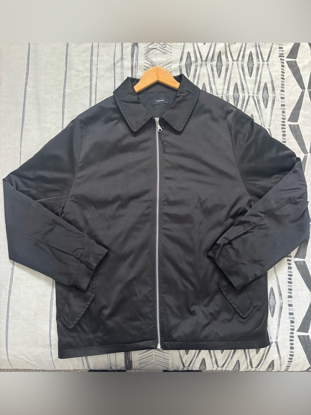 Zanerobe Black Lightweight Shirt Jacket